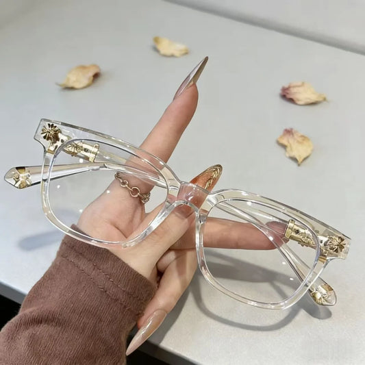 Fashionable and trendy European and American anti blue light glasses, suitable for both men and women, with a retro style and li