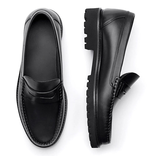 Full Grain Leather Men's Loafer Shoes High Quality Handmade Wear-Resistant Genuine Leather Casual Shoes