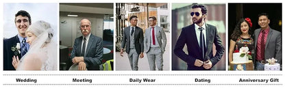 (Pack 4 Pieces ) Tie Clips for Men, Black Gold Blue Silver Tie Bar Set for Regular Ties, Luxury Box Gift Ideas  novedad