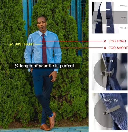 (Pack 4 Pieces ) Tie Clips for Men, Black Gold Blue Silver Tie Bar Set for Regular Ties, Luxury Box Gift Ideas  novedad